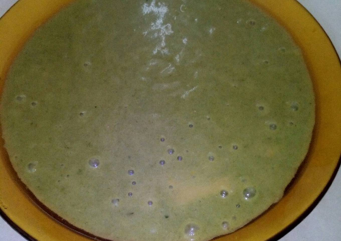 Crema de espinacas con judías verdes y zanahoria