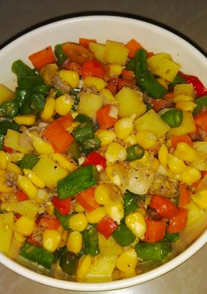 Foto resep Tumis salad sayur teri medan basah