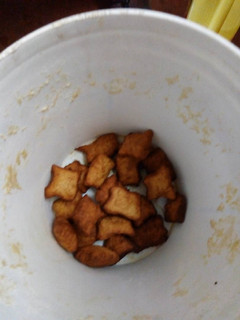A picture of Homemade mandazi for a large gathering.