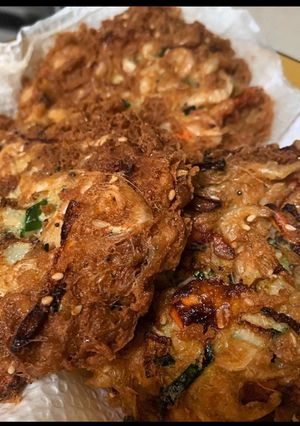A picture of Shrimp and Veggies Pancake / Haemul Pajeon.
