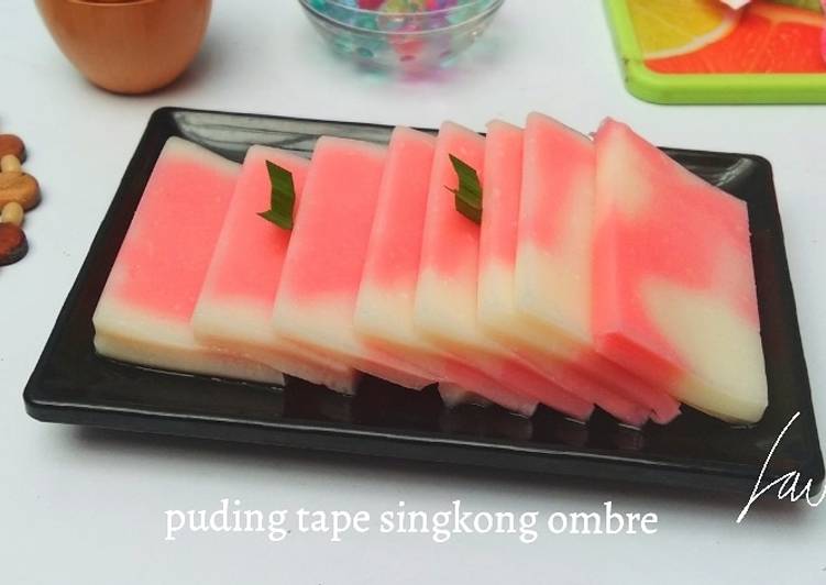 Resep Puding Tape Singkong Ombre oleh fransiska arie Cookpad