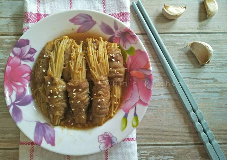 Recipe of Super Quick Homemade Enoki Beef Rolls