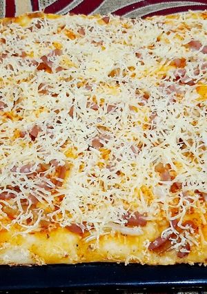 Foto resep Pizza Sosis keju empuk yummy
