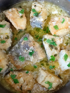 Una foto de Bacalao al horno