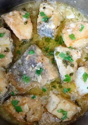 Una foto de Bacalao al horno