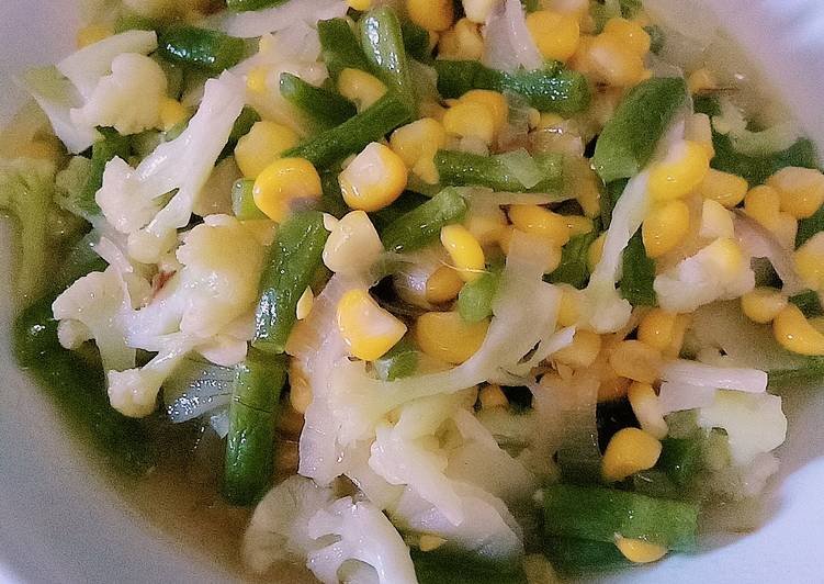 Proses meracik Oseng burkol buncis jagung manis yang Lezat Sekali