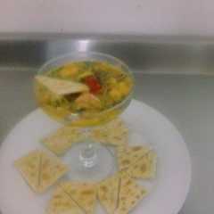 Una foto de Ceviche de Corvina en Salsa de Chontaduro