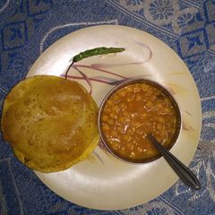 Chole bhature A picture of Chole bhature.