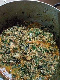 A picture of Sea food Egusi Soup.