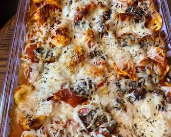 Ultimate Serving Recipe BAKED pizza TORTELLINI Most Delicious