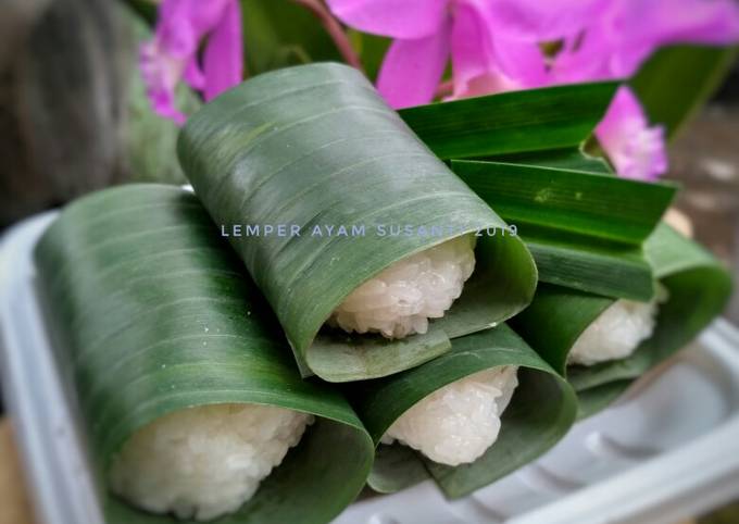 Lemper isi ayam ekonomis