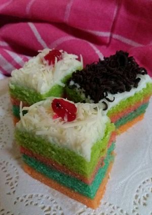 Foto resep Bolu kukus pelangi