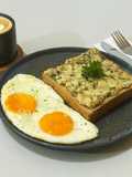 Chicken Mushroom Tartine Double Cheese