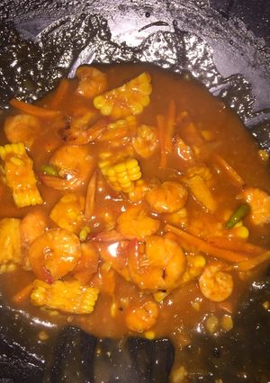 Foto resep Udang asam manis jagung