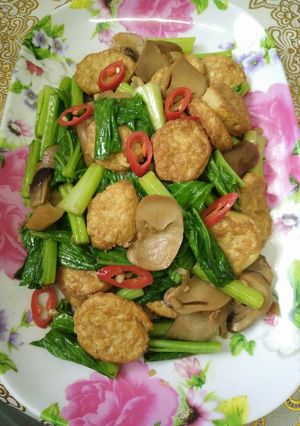 Foto resep *egg tofu mushroom*