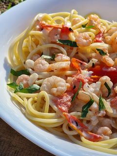 Garnélás, mascarponés spagetti recept fotója