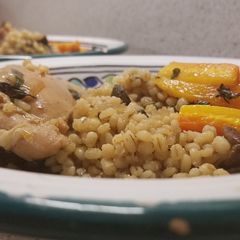 Chicken with Porcini, Cinnamon and Barley A picture of Chicken with Porcini, Cinnamon and Barley.