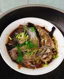 Cá bống tượng chưng nước tương