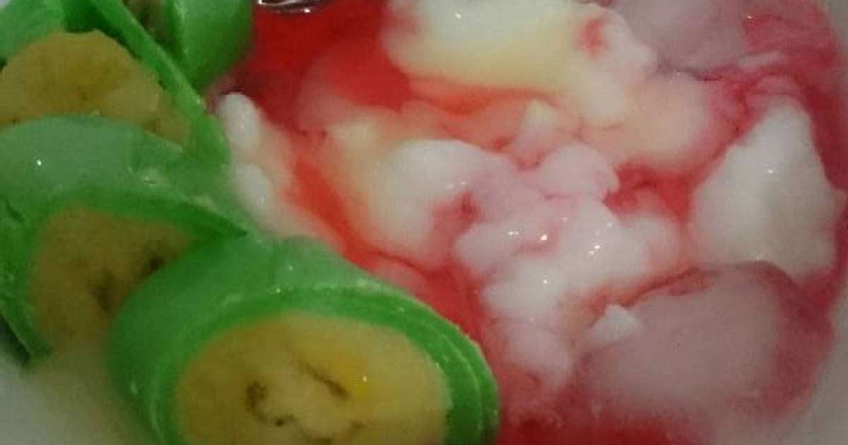  Resep  Es  pisang  ijo  tanpa  kukus adonan kulit oleh Ika 