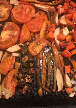 Una foto de Verduras al horno light