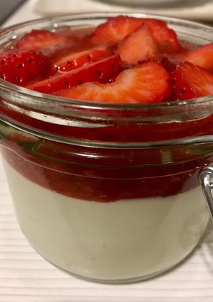 Panna cottaeper,- és narancsvelővel recept fotója