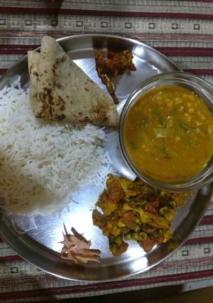 A picture of Lunch thali.