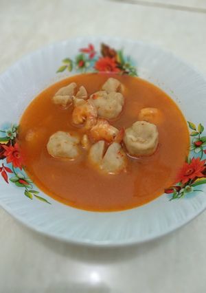 Foto resep Tomyam Udang + Bakso