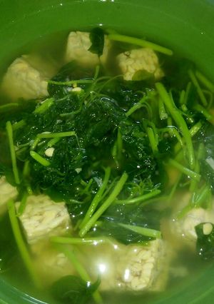 Foto resep Sayur bayem tempe
