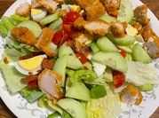 A picture of chicken tenderloins salad