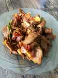 Stir-fried beef with garlic & chili (Oseng sapi dg bawang putih & Cabai)