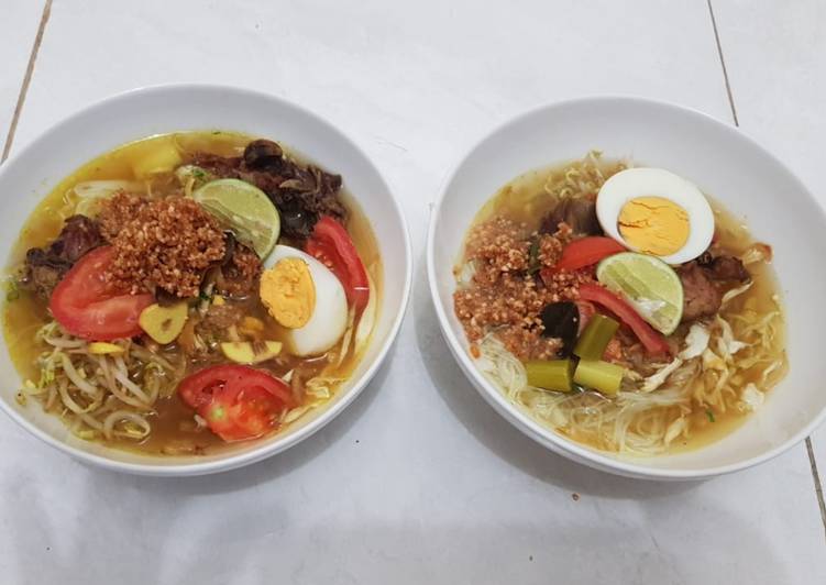 Cara Gampang Menyiapkan Soto ayam bumbu instan Anti Gagal