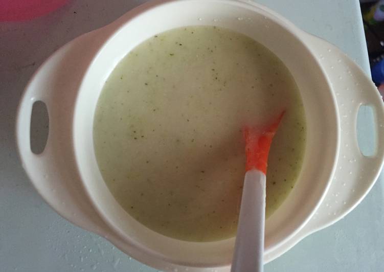 Langkah Mudah untuk Menyiapkan MPASI-Bubur tim ayam brokoli Anti Gagal