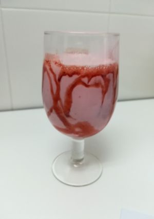 Una foto de Batido de fresa