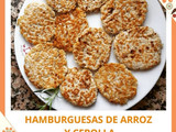 Hamburguesas de arroz y cebolla