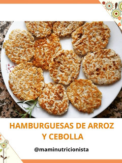 Una foto de Hamburguesas de arroz y cebolla