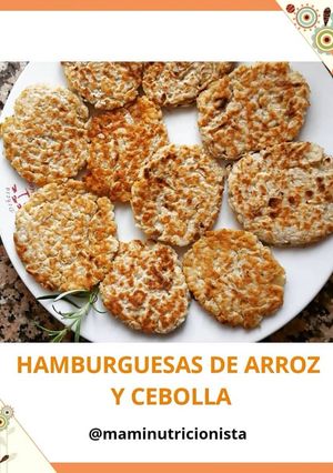 Una foto de Hamburguesas de arroz y cebolla
