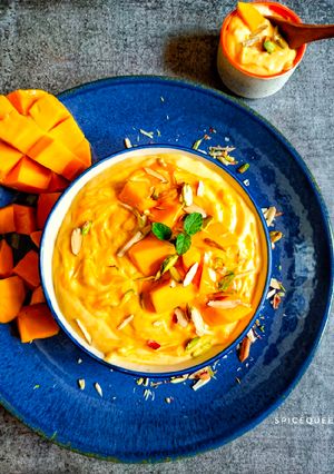A picture of Mango Shrikhand/ Aamrakhand.