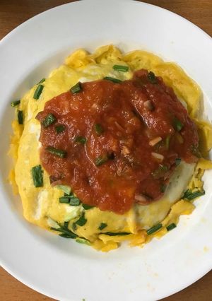 Hình của món Omurice.
