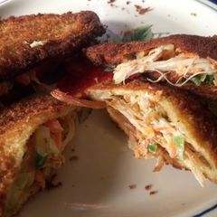 A picture of Tasty Bread Pockets snacks (with chicken filling).