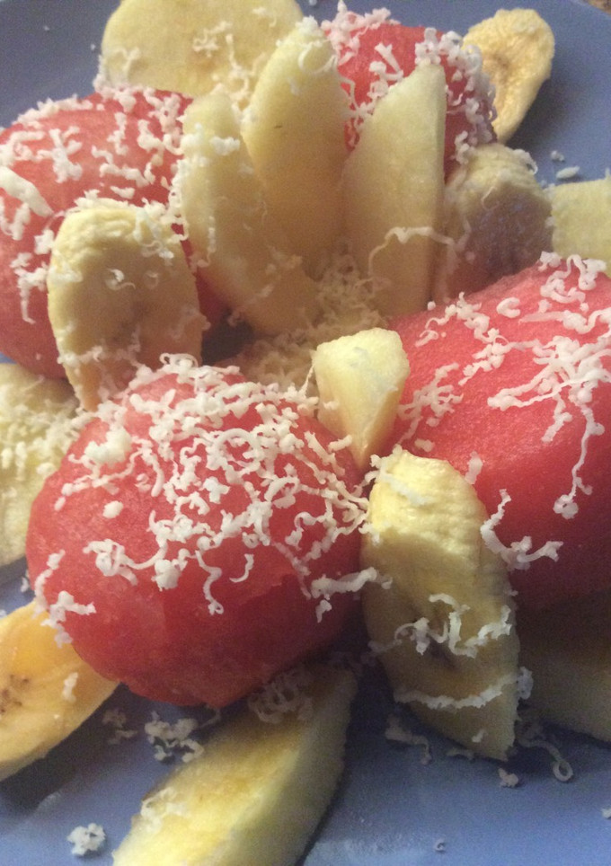 Una foto de Frutas con queso