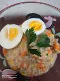 Menu sarapan sehat Bubur oatmeal jagung dan wortel