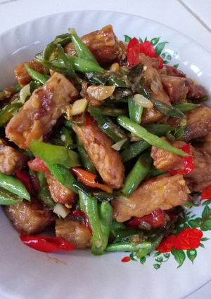 Foto resep Tumis Tempe Buncis Cabe Ijo