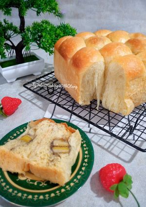 Foto resep Roti Sobek Isi Pisang (Sourdough)