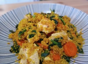 Foto principal de Quinoa con pavo y espinacas