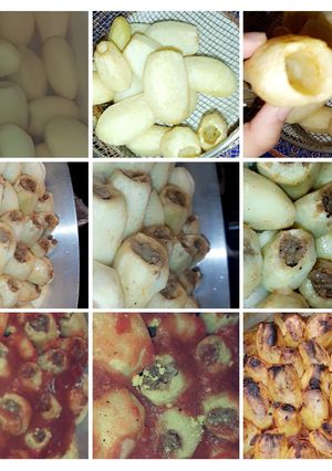 صورة لوصفة صينية بطاطس محشية لحمة مفرومه بتدوووب 🥔👍🏻