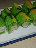 Green Mustard Leaf Rolls with Fish Cake