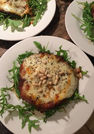 Portobello gomba paradicsomos pesto-val recept fotója