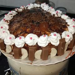A picture of Black forest cake.