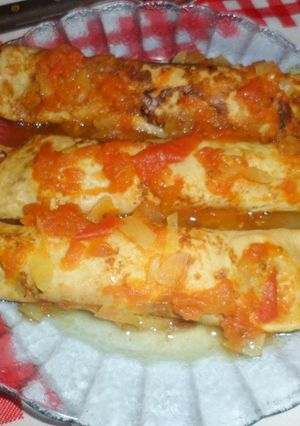 Una foto de Canelones "saludables" de verdura
