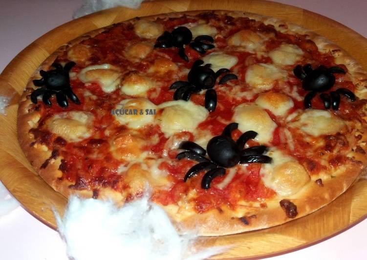 Pizza com aranhas
